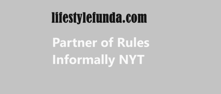 Partner of Rules Informally NYT