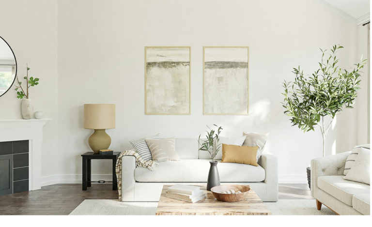 bright and clean living room